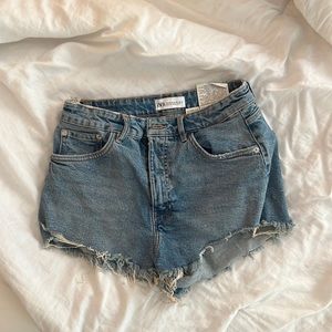 ZARA high waisted jean shorts